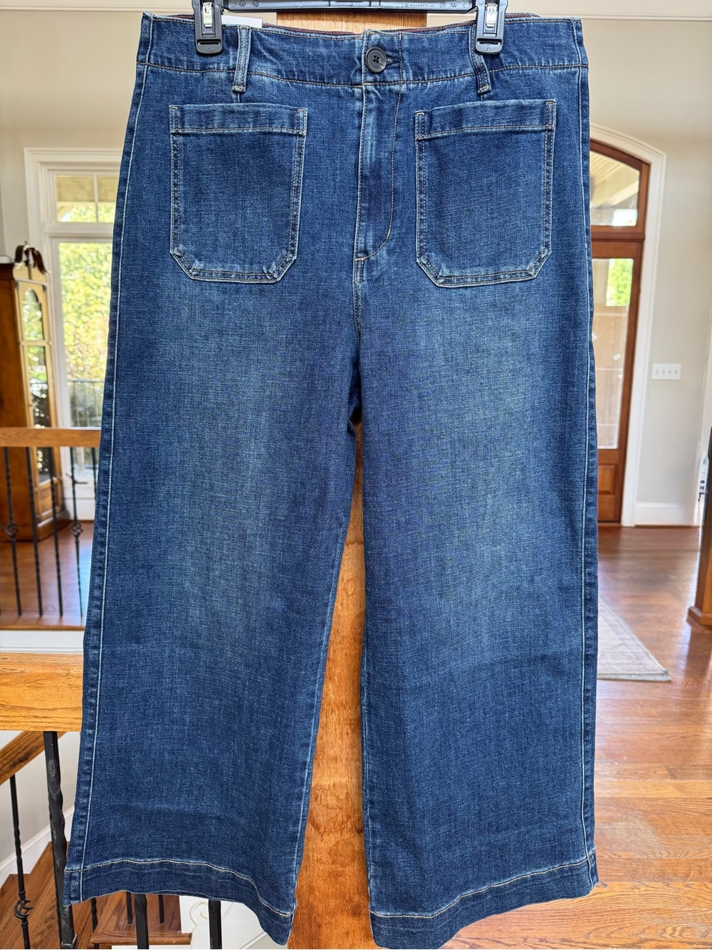 Scotch & Soda Wide-Leg High-Rise Cropped Patch Pocket Jeans - Picture 2 of 6